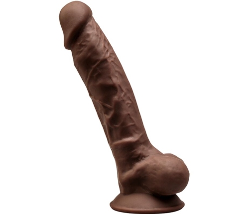 SILEXD - MODEL 1 REALISTIC PENIS PREMIUM SILEXPAN SILICONE BROWN 17.5 CM
