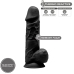 SILEXD - MODELO 1 PENE REALÍSTICO SILICONA PREMIUM SILEXPAN NEGRO 21.5 CM