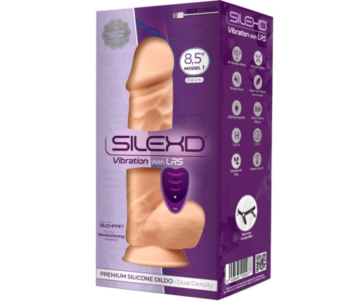 SILEXD - MODEL 1 REALISTIC PENIS VIBRATOR SILICONE PREMIUM SILEXPAN  REMOTE CONTROL 21.8 CM