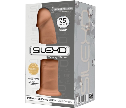 SILEXD - MODELO 2 PENE REALÍSTICO SILICONA PREMIUM SILEXPAN CARAMELO 19 CM