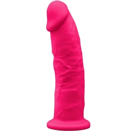 SILEXD - MODELO 2 PENE REALÍSTICO SILICONA PREMIUM SILEXPAN FUCSIA 23 CM