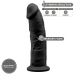 SILEXD - MODELO 2 PENE REALÍSTICO SILICONA PREMIUM SILEXPAN NEGRO 23 CM