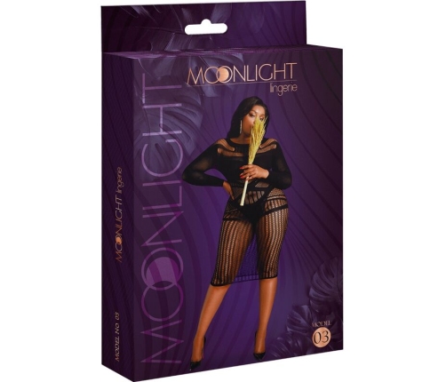 MOONLIGHT - MODEL 3 DRESS BLACK PLUS SIZE