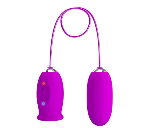 PRETTY LOVE - DAISY HUEVO DUAL VIBRADOR RECARGABLE MORADO