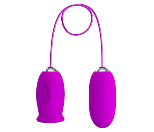 PRETTY LOVE - DAISY HUEVO DUAL VIBRADOR RECARGABLE MORADO