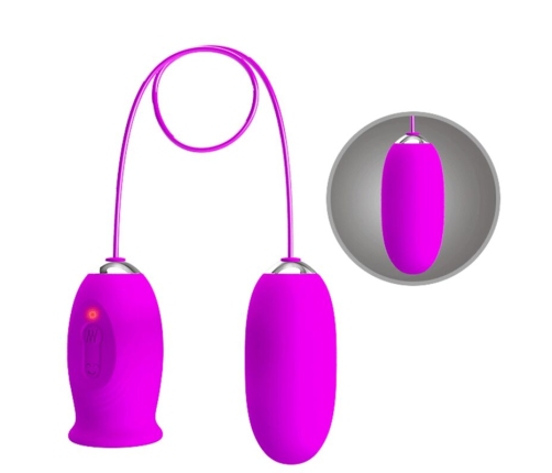 PRETTY LOVE - DAISY HUEVO DUAL VIBRADOR RECARGABLE MORADO