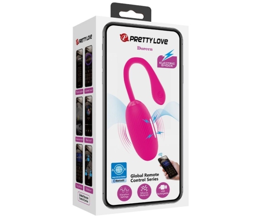 PRETTY LOVE - DOREEN RECHARGEABLE VIBRATING EGG MAGENTA REMOTE CONTROL