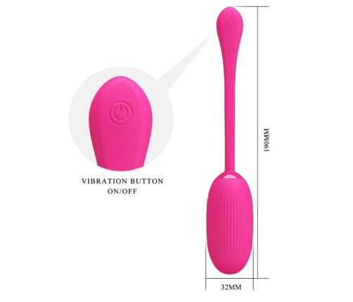 PRETTY LOVE - DOREEN RECHARGEABLE VIBRATING EGG MAGENTA REMOTE CONTROL