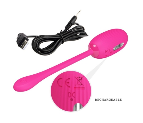 PRETTY LOVE - DOREEN RECHARGEABLE VIBRATING EGG MAGENTA REMOTE CONTROL