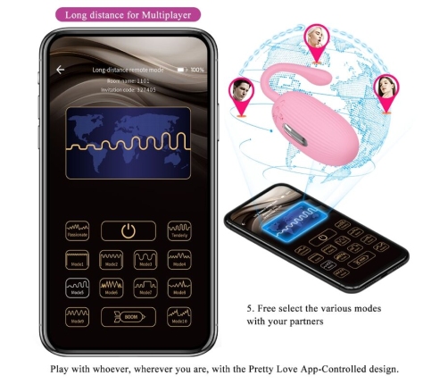 PRETTY LOVE - DOREEN PINK RECHARGEABLE VIBRATING EGG