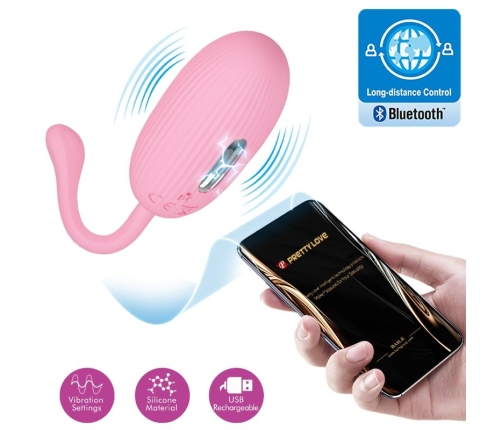 PRETTY LOVE - DOREEN PINK RECHARGEABLE VIBRATING EGG