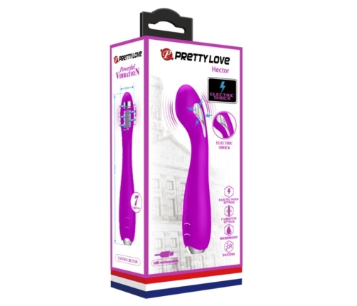 PRETTY LOVE - HECTOR VIBRADOR ELECTROSHOCK RECARGABLE & IMPERMEABLE MORADO