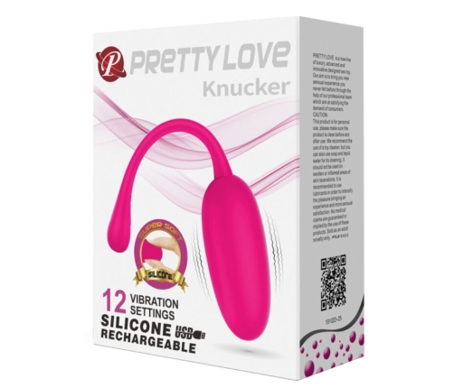 PRETTY LOVE - KNUCKER HUEVO VIBRADOR RECARGABLE ROSA