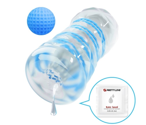 PRETTY LOVE - SMALL MASTURBATOR WITH BLUE SPIRALS