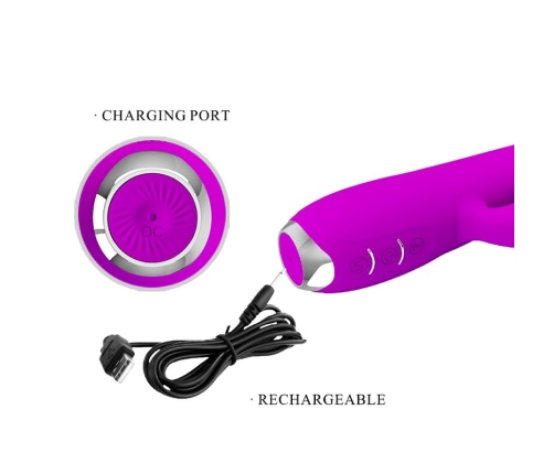 PRETTY LOVE - REGINA RECHARGEABLE VIBRATOR-SUCTION GEL PURPLE