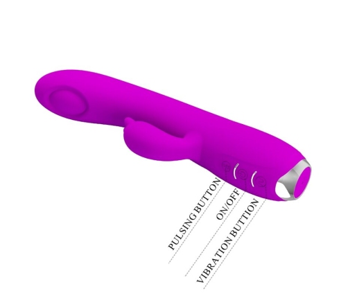 PRETTY LOVE - REGINA RECHARGEABLE VIBRATOR-SUCTION GEL PURPLE