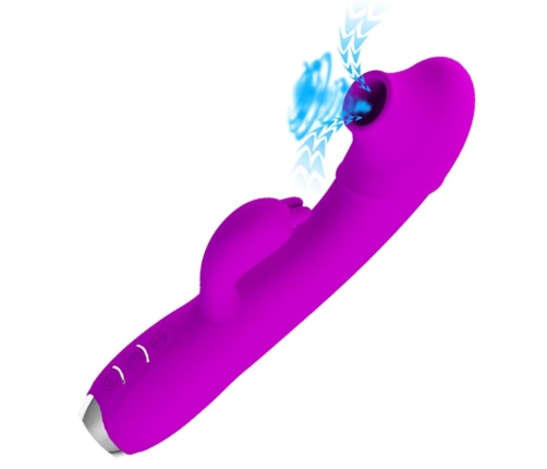 PRETTY LOVE - REGINA RECHARGEABLE VIBRATOR-SUCTION GEL PURPLE