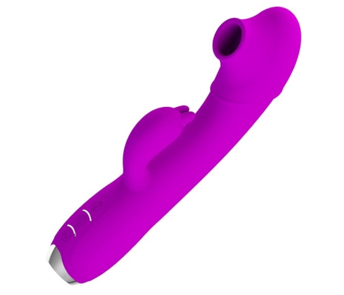 PRETTY LOVE - REGINA RECHARGEABLE VIBRATOR-SUCTION GEL PURPLE