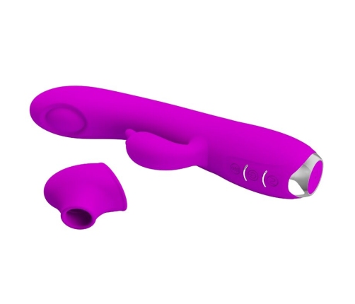 PRETTY LOVE - REGINA RECHARGEABLE VIBRATOR-SUCTION GEL PURPLE