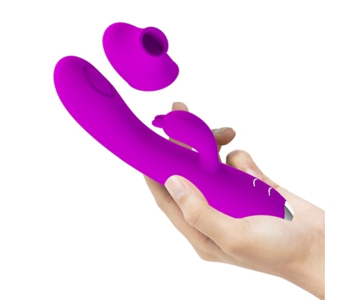 PRETTY LOVE - REGINA RECHARGEABLE VIBRATOR-SUCTION GEL PURPLE
