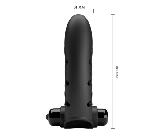 PRETTY LOVE - VANCE BLACK RABBIT VIBRATOR FINGER COVER