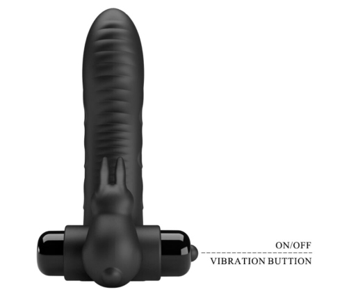 PRETTY LOVE - VANCE BLACK RABBIT VIBRATOR FINGER COVER
