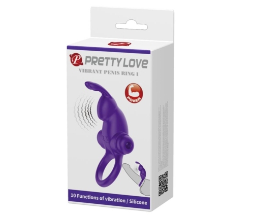 PRETTY LOVE - VIBRATOR RING I RABBIT FOR PURPLE PENIS