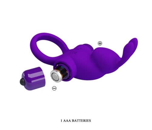 PRETTY LOVE - VIBRATOR RING I RABBIT FOR PURPLE PENIS