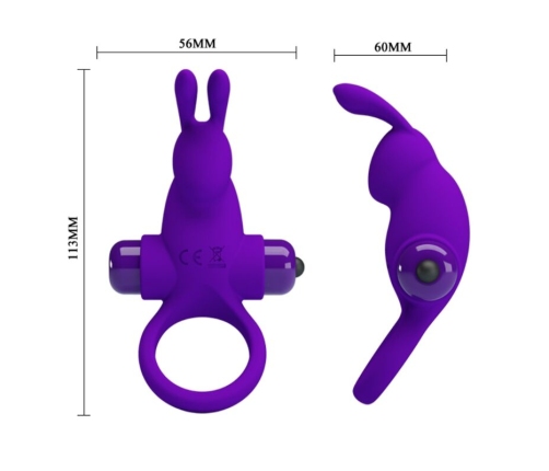 PRETTY LOVE - VIBRATOR RING I RABBIT FOR PURPLE PENIS