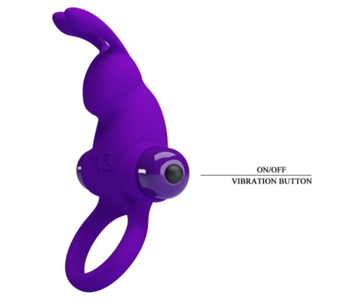 PRETTY LOVE - VIBRATOR RING I RABBIT FOR PURPLE PENIS