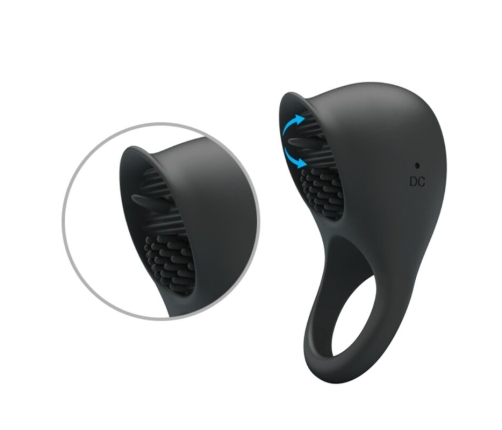 PRETTY LOVE - ANILLO VIBRADOR PARA PENE CON LENGUA NEGRO