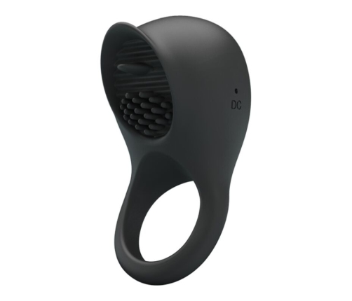 PRETTY LOVE - ANILLO VIBRADOR PARA PENE CON LENGUA NEGRO