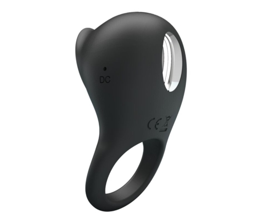 PRETTY LOVE - ANILLO VIBRADOR PARA PENE CON LENGUA NEGRO