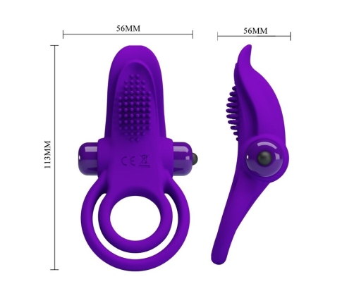 PRETTY LOVE - PURPLE VIBRATING PENIS RING
