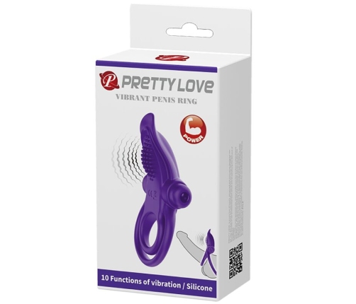 PRETTY LOVE - PURPLE VIBRATING PENIS RING
