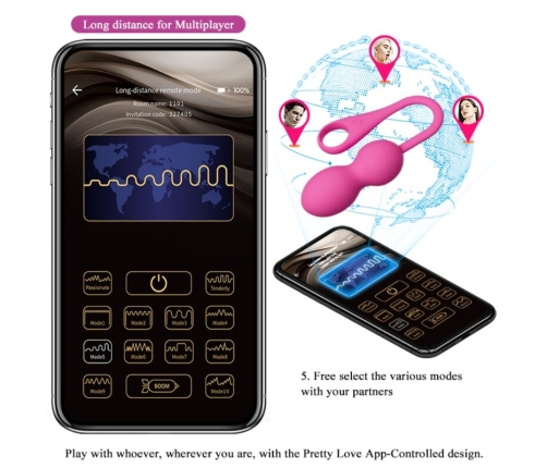 PRETTY LOVE - ELVIRA PINK RECHARGEABLE VIBRATING BALLS