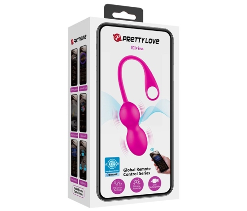 PRETTY LOVE - ELVIRA PINK RECHARGEABLE VIBRATING BALLS