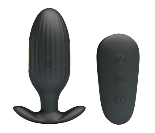 PRETTY LOVE - KELLY PLUG ANAL VIBRADOR RECARGABLE NEGRO