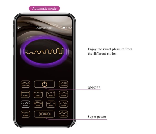 PRETTY LOVE - NYMPH HUEVO VIBRADOR CONTROLADO POR APP VIOLETA