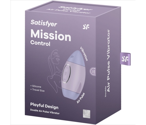 SATISFYER - MISSION CONTROL LILAC SMALL DOUBLE IMPULSE VIBRATOR