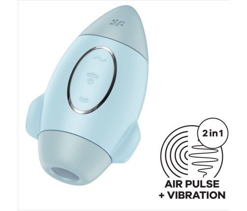 SATISFYER - MISSION CONTROL BLUE SMALL DOUBLE IMPULSE VIBRATOR