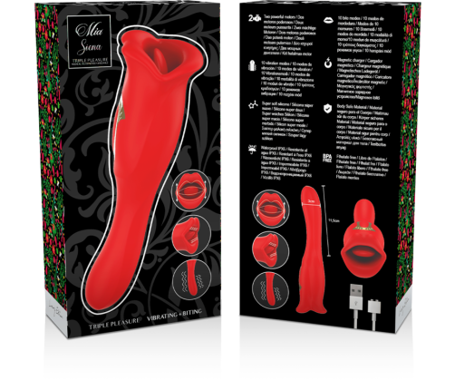 MIA - SIENA TRIPLE PLEASURE VIBRATING + BITING