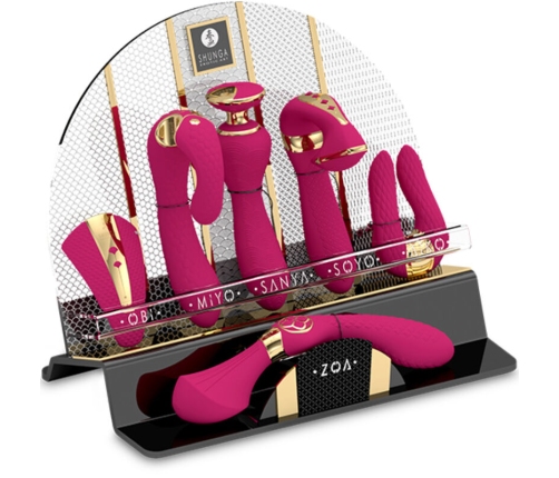 SHUNGA - DISPLAY OF 6 FUCHSIA INTIMATE MASSAGERS