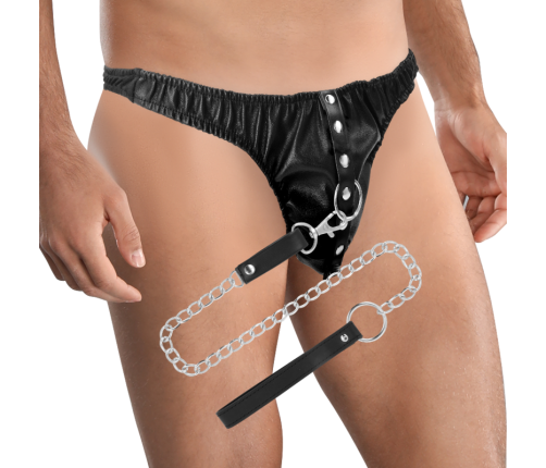 DARKNESS - SUBMISSION THONG WITH METAL CHAIN