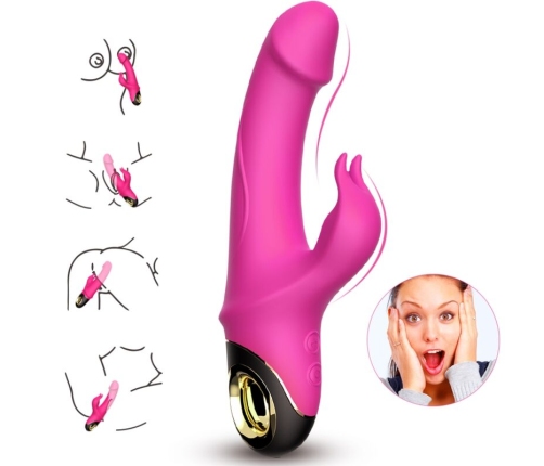 ARMONY - METEROR DILDO VIBRATOR RABBIT ROTATOR FUCHSIA