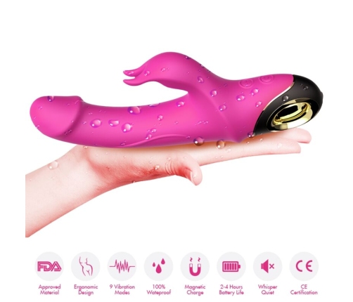 ARMONY - METEROR DILDO VIBRATOR RABBIT ROTATOR FUCHSIA