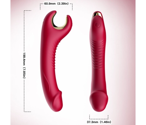 ARMONY - PRINCE DILDO VIBRATOR & ROTATOR RED