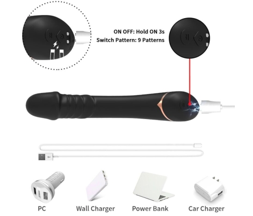 ARMONY - DILDO VIBRATOR SILICONE BLACK