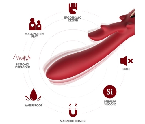 ARMONY - ELK VIBRATOR RABBIT CURVED RED