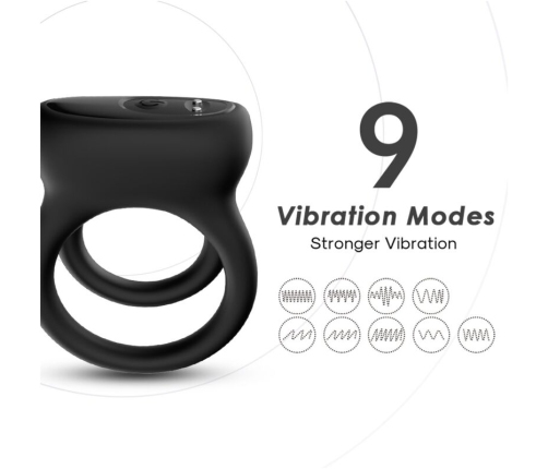 ARMONY - DOUBLE RING VIBRATOR BLACK